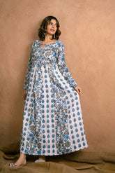 Ayla Studio Stitched PRINTED ESSENTIAL 1PC - Blue Bliss